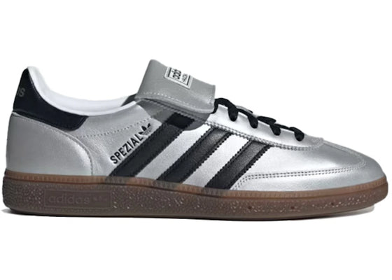 adidas Handball Spezial Silver Metallic Core Black sneakers - authentic adidas shoes