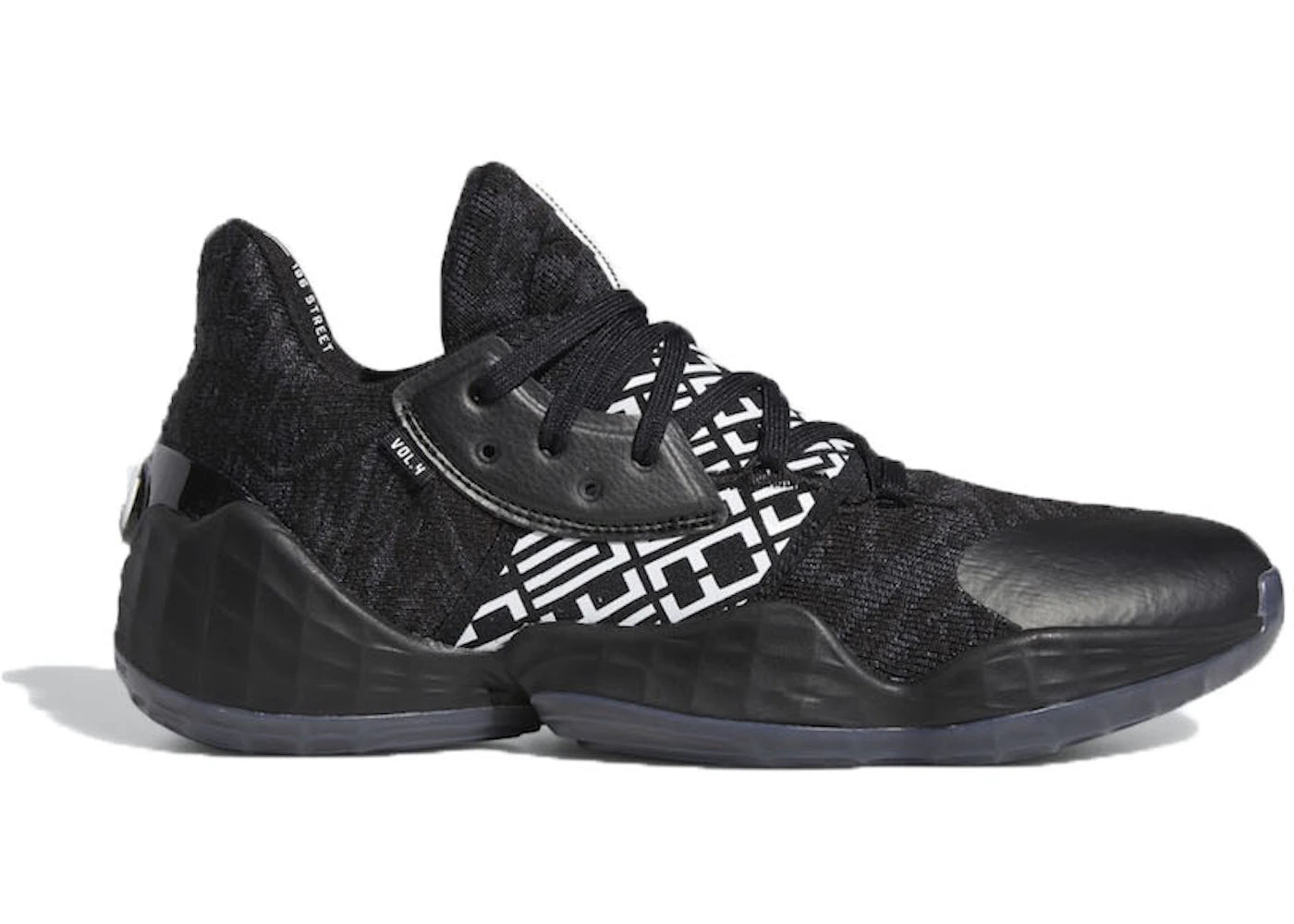 adidas Harden Vol. 4 Black White - vue 360