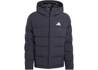 adidas Helionic Climawarm Hooded Down Jacket Black