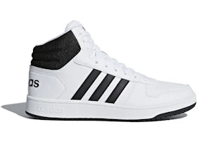 adidas Hoops 2.0 Mid White Black - vue 360