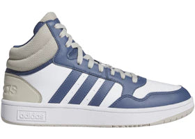 adidas Hoops 3.0 Mid Cloud White Preloved Blue Putty Grey - vue 360