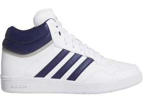 adidas Hoops 4.0 Mid Cloud White Dark Blue Grey Two