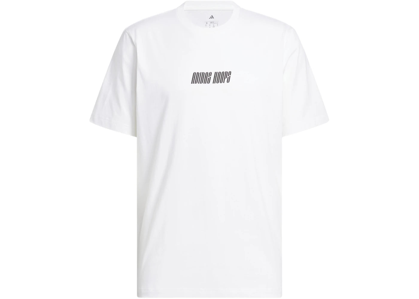 adidas Hoops Graphic Tee White Black - vue secondaire A