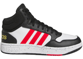 adidas Hoops Mid Cloud White Vivid Red Core Black (GS)