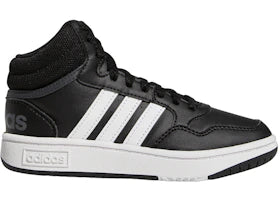 adidas Hoops Mid Core Black Cloud White Grey (GS) - vue 360
