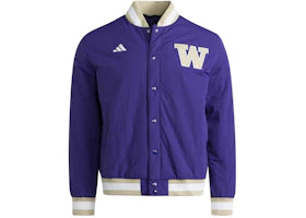 adidas Huskies Coaches Dugout Jacket Washington Team College Purple - authentic adidas apparel