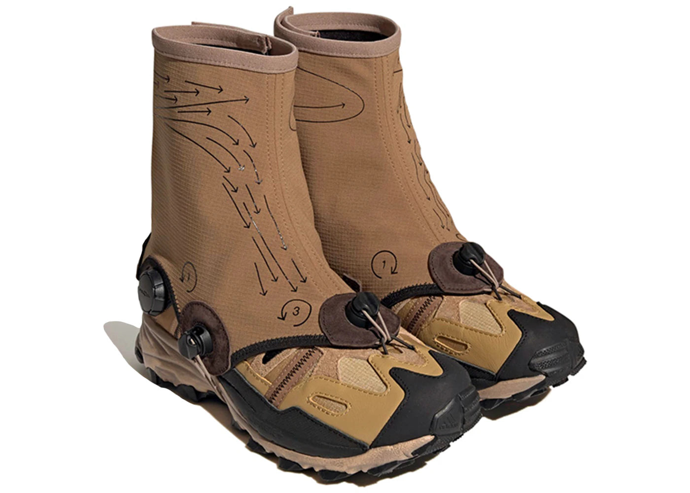 adidas Hyperturf Gaiter Golden Beige Chalky Brown - vue secondaire A