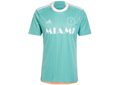 adidas Inter Miami CF Lionel Messi 2024 Archive Replica Player Jersey Aqua - apparel view 2
