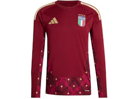 adidas Italy 2026 Home Goalkeeper Long Sleeve Jersey Team Coll Burgundy