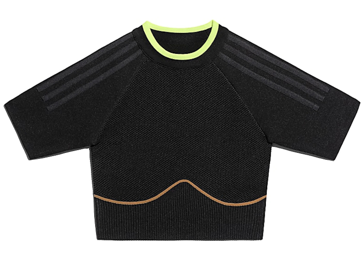 adidas Ivy Park Knit Crop Top Black/Mesa - vue 360