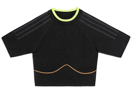 adidas Ivy Park Knit Crop Top Black/Mesa - authentic adidas product