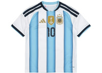 adidas Kids Argentina Messi 2026 World Cup Home Jersey White Blue