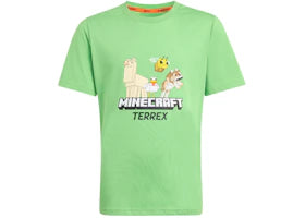 adidas Kids Minecraft Terrex T-Shirt Semi Lucid Lime - authentic adidas apparel