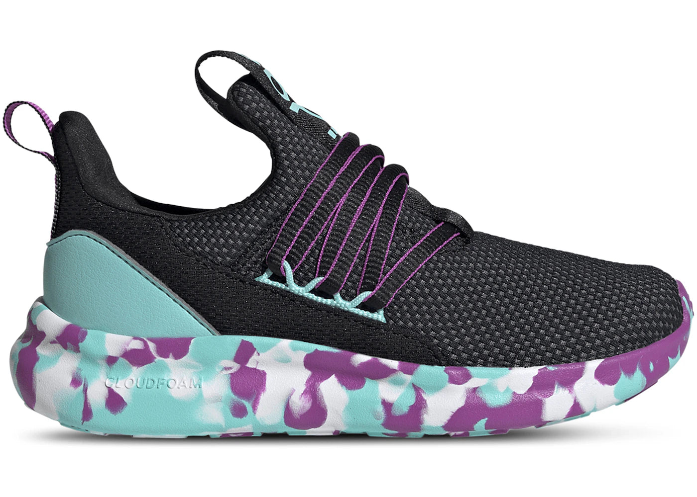 adidas Lite Racer Adapt 7.0 Black Purple Burst Aqua (GS) - vue secondaire A