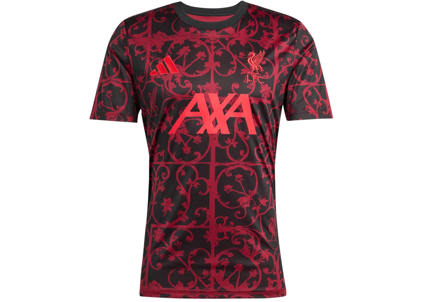 adidas Liverpool FC 25/26 Pre-Match Jersey Black Pure Ruby - vue secondaire A