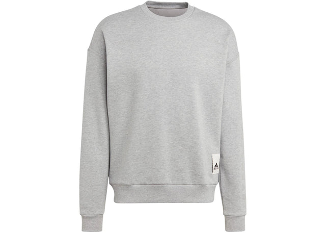 adidas Lounge Fleece Sweatshirt Medium Grey Heather