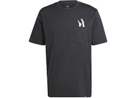 adidas Lounge Slides Graphic Pocket T-Shirt Black