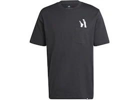 adidas Lounge Slides Graphic Pocket T-Shirt Black