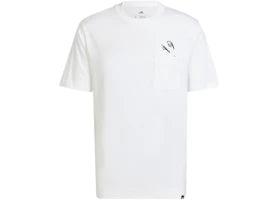adidas Lounge Slides Graphic Pocket T-Shirt White