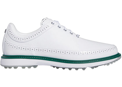 adidas MC80 Spikeless Golf Cloud White Silver Metallic Collegiate Green - authentic adidas sneakers