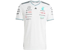 adidas Mercedes AMG Petronas Formula One Team Driver Authentic Jersey White/Black - authentic adidas apparel