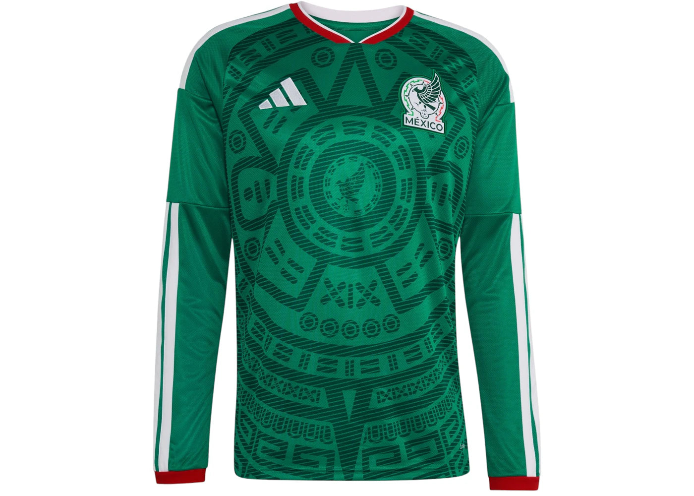 adidas Mexico 2026 Home Replica Long Sleeve Jersey Bold Green - vue 360