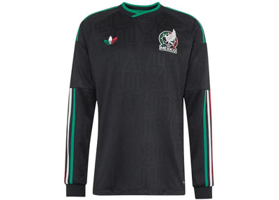 adidas Mexico 26 Third Authentic Long Sleeve Jersey Black