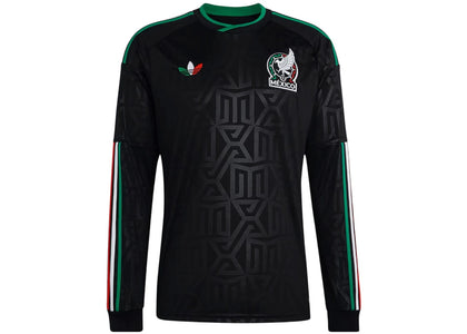 adidas Mexico 26 Third Long Sleeve Jersey Black - authentic adidas apparel