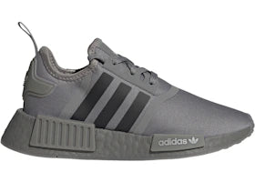 adidas NMD R1 Grey Core Black Silver Metallic (GS)