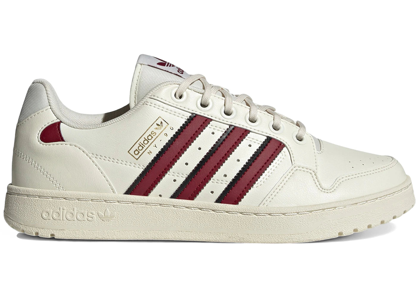 adidas NY 90 Off White Collegiate Burgundy - vue 360
