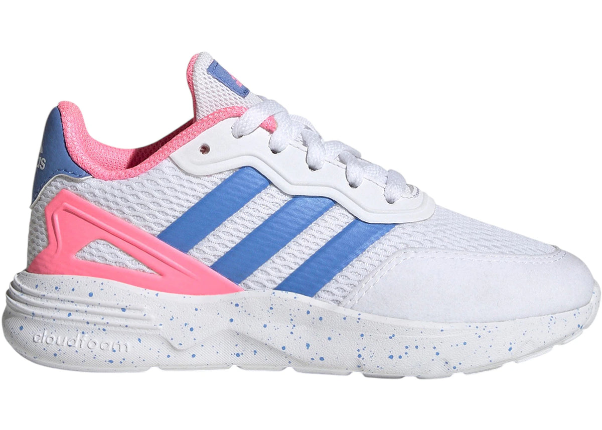 adidas Nebzed Lifestyle Cloud White Blue Fusion Beam Pink (GS) - vue secondaire A