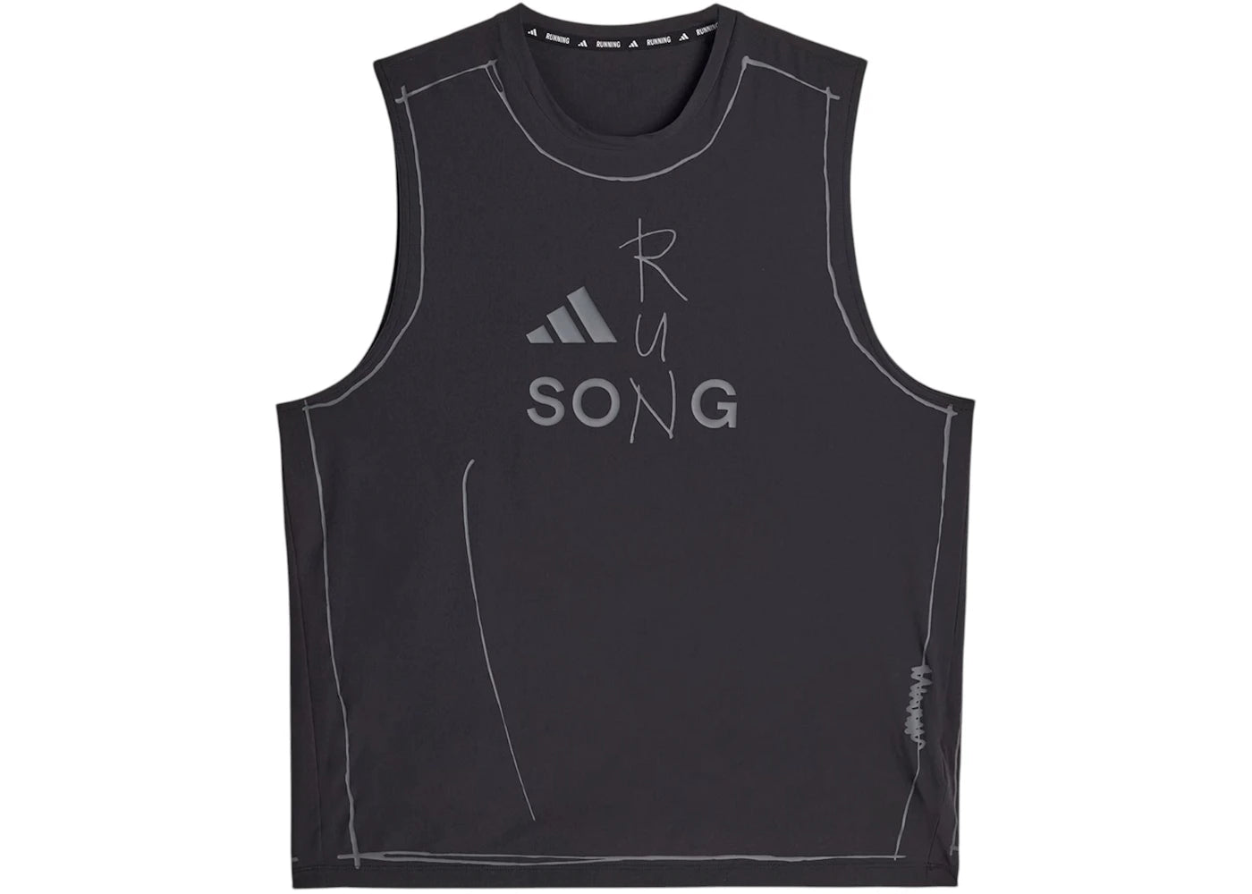 adidas Original Song For The Mute Running Tank Top (Asia Sizing) Black - vue 360