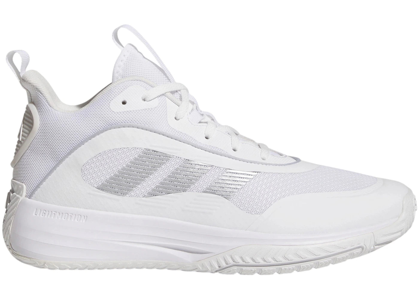 adidas Own The Game 3.0 White Silver Metallic Grey - vue 360