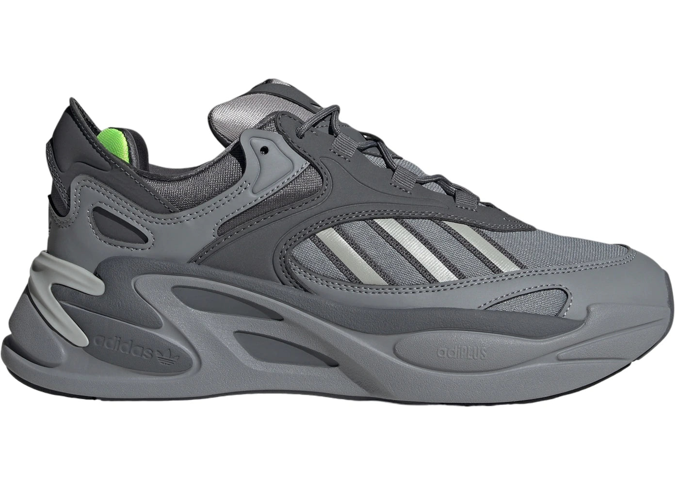 adidas Ozmorph Grey Grey Lucid Lemon - vue 360