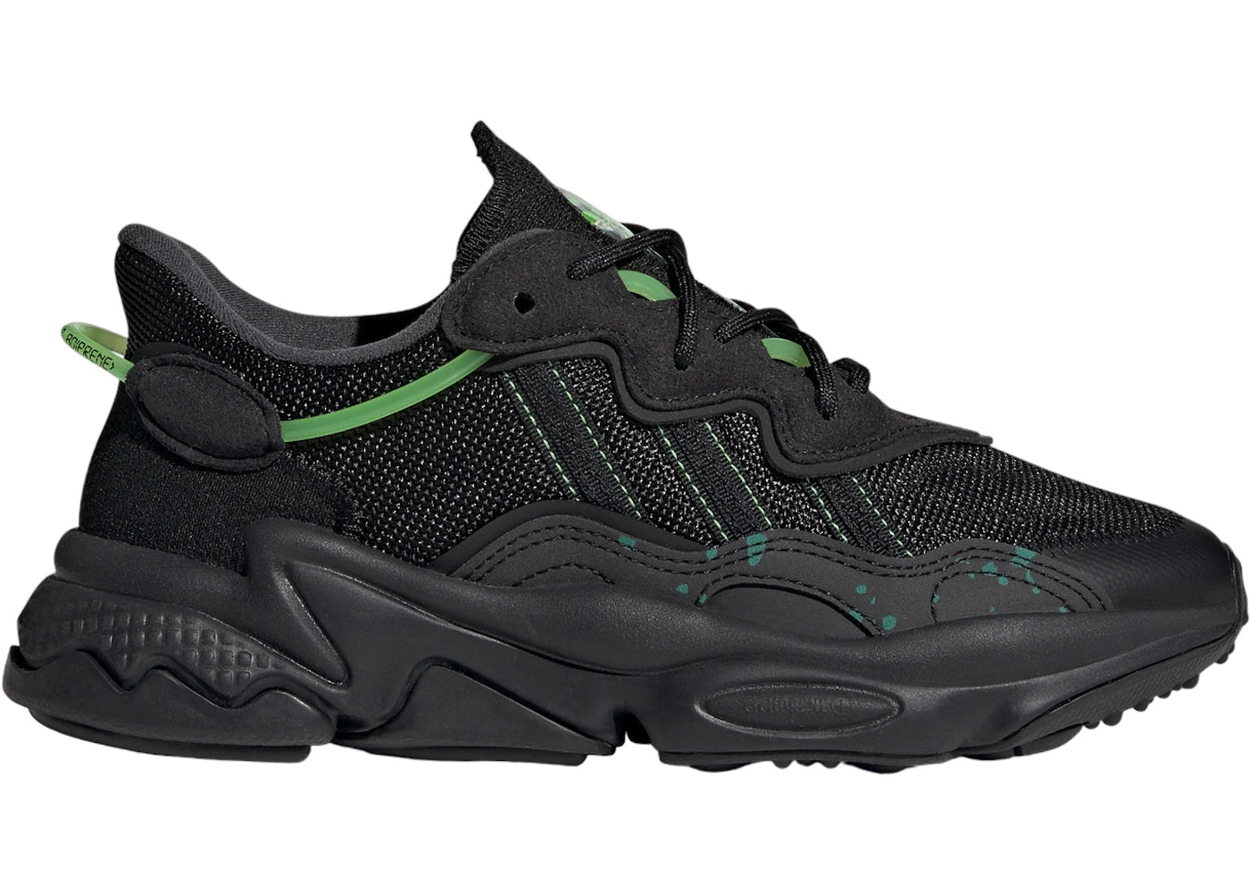 adidas Ozweego Black Solar Green (GS) - vue secondaire A