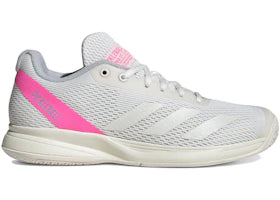 adidas Pickleball Core White Silver Metallic Lucid Pink (Women's) - vue 360
