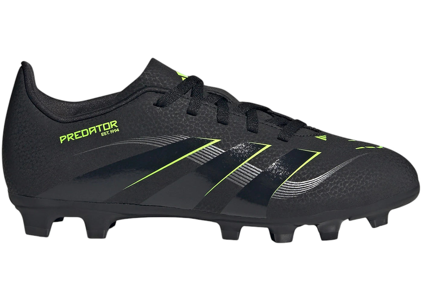 adidas Predator Club FG/MG Core Black Carbon Lucid Lemon (GS) - vue 360