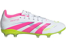 adidas Predator Elite FG Cloud White Lucid Pink Lucid Lemon (GS) - authentic adidas sneakers