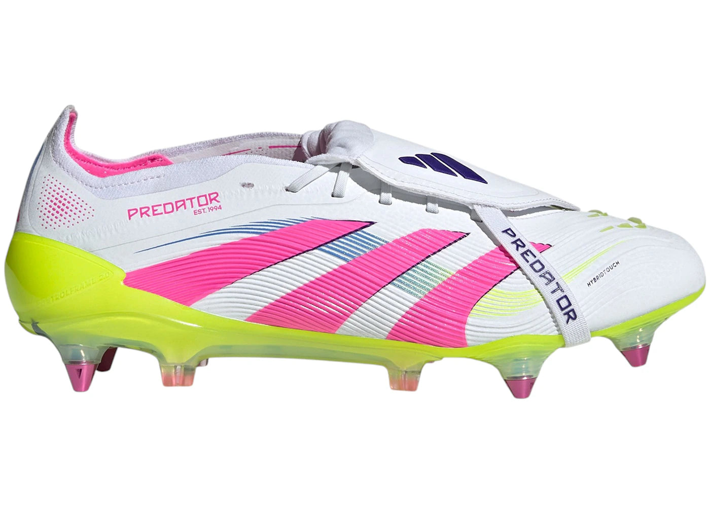 adidas Predator Elite Fold-Over Tongue SG Cloud White Lucid Pink Lucid Lemon - vue 360