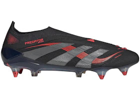 adidas Predator Elite Laceless SG Core Black Grey Four Lucid Red - authentic adidas sneakers