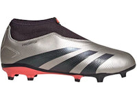 adidas Predator League Laceless FG Platinum Metallic Aurora Black Turbo (GS)
