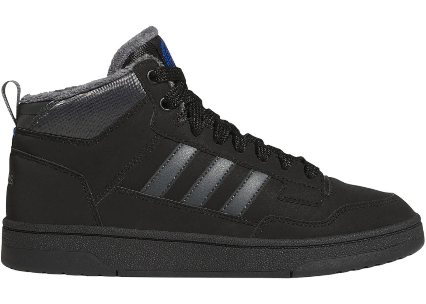 adidas Rapid Court Mid Winterized Core Black Grey Six Bright Royal - vue 360