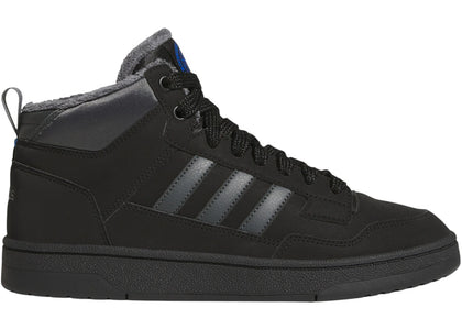 adidas Rapid Court Mid Winterized Core Black Grey Six Bright Royal - authentic adidas sneakers