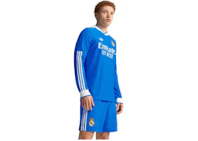 adidas Real Madrid 25/26 Long Sleeve Third Authentic Jersey Blue Bird