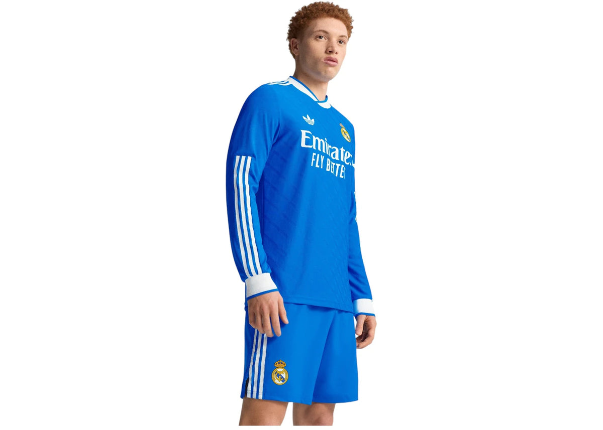 adidas Real Madrid 25/26 Long Sleeve Third Authentic Jersey Blue Bird - vue secondaire A