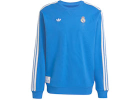 adidas Real Madrid Terrace Icons Sweatshirt Blue Bird White