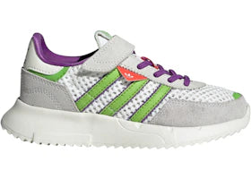 adidas Retropy F2 CF EL White Solar Green Active Purple (PS) - vue 360
