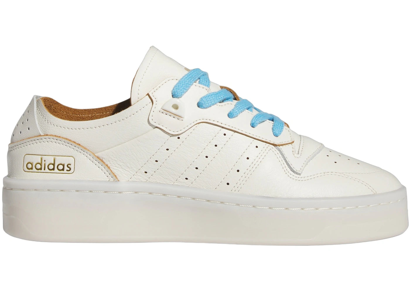 adidas Rivalry Low Ivory Gold Metallic Semi Blue Burst - vue 360