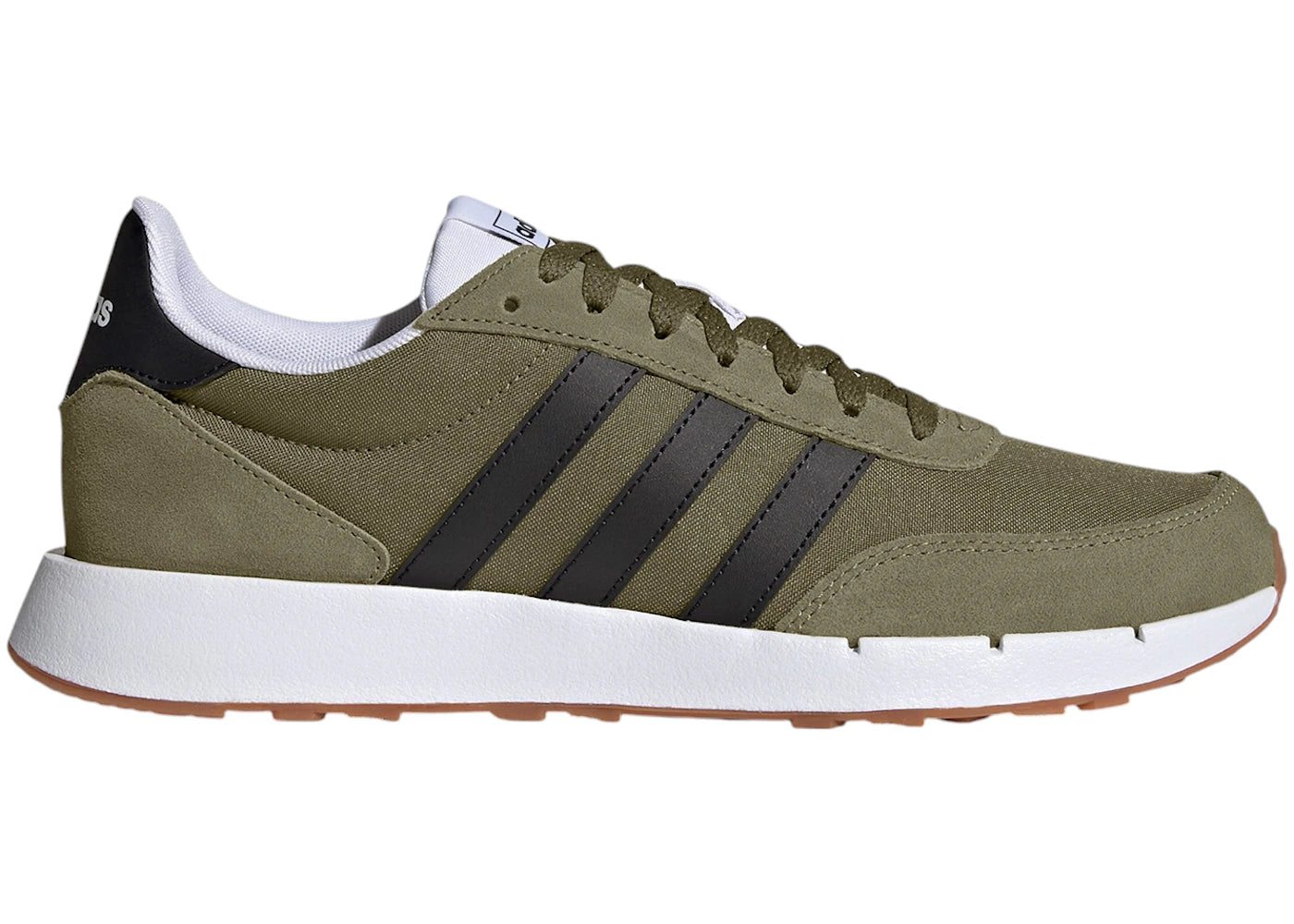 adidas Run 60s 2.0 Focus Olive Core Black Cloud White - vue 360