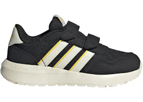 adidas Run 60s Core Black Off White Utility Yellow (PS) - authentic adidas sneakers